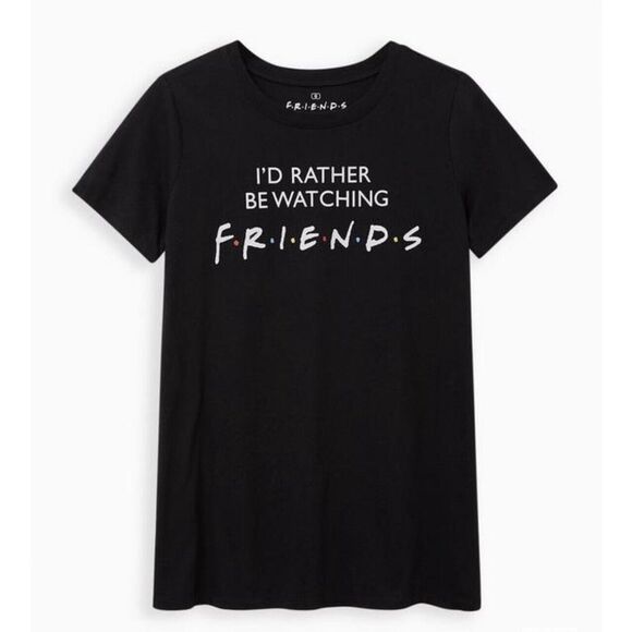 Torrid Friends Watch Graphic Tee - Size 2X - Black - Picture 1 of 7